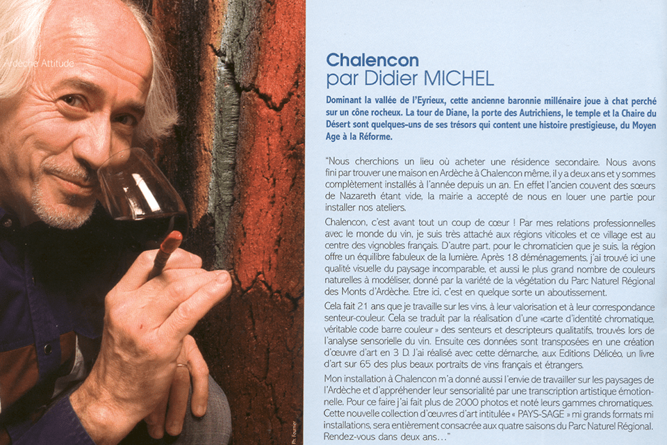 article de presse relatant le travail de didier michel
